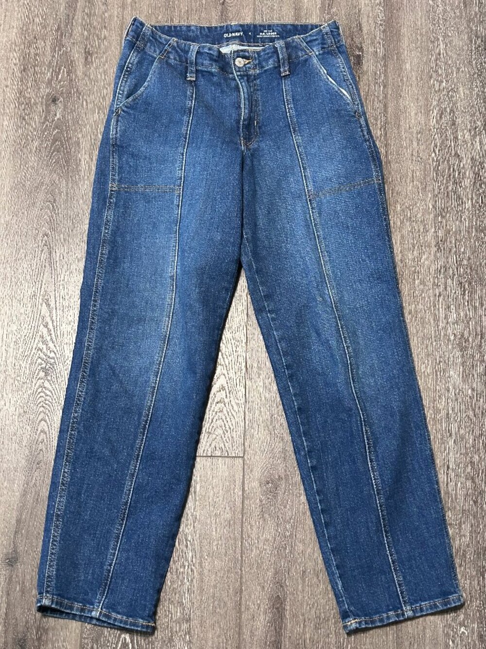 Old Navy High Rise OG Loose Straight Jeans Womens Size 4 Secret Smooth Pockets